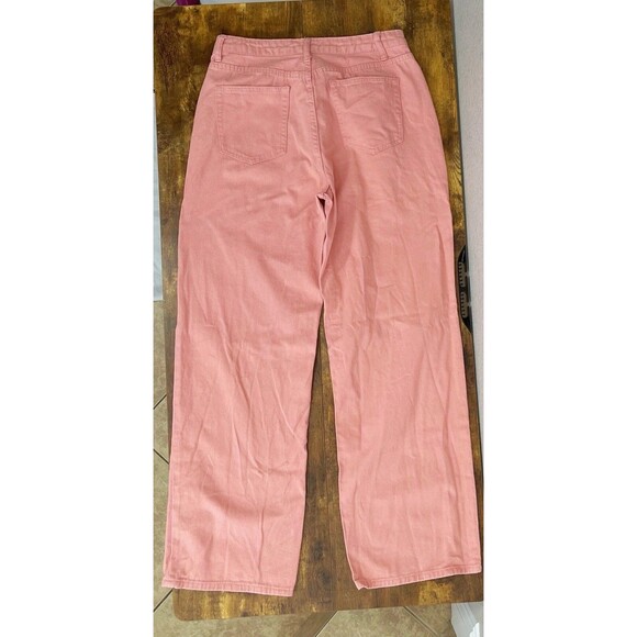 Shein Womens Pants Large Straight Feminine Flirty Pastel Soft Girl High Waist - Picture 4 of 15